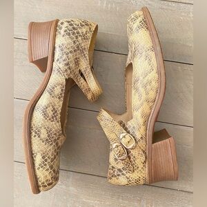 Gabor Jolly’s Snake Embossed Leather Mary Jane’s Size 41